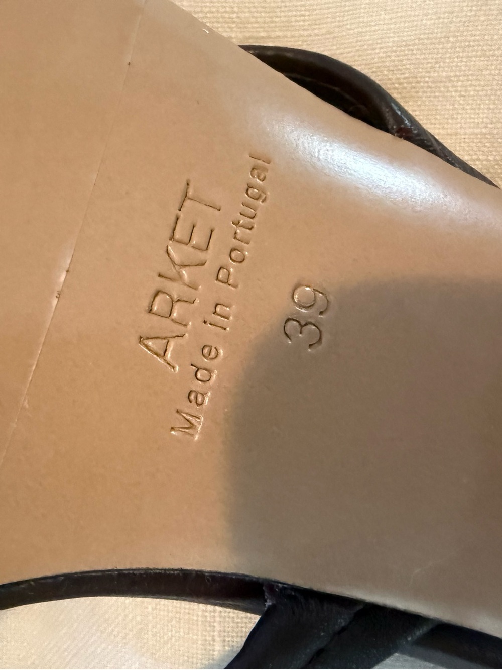 Arket Women's Dark Brown Leather Thong Sandals NIB - Picture 10 of 10